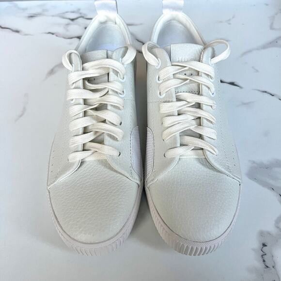 HUGO Boss Zero Tenn White Leather Sneakers Size 39 - Picture 3 of 10